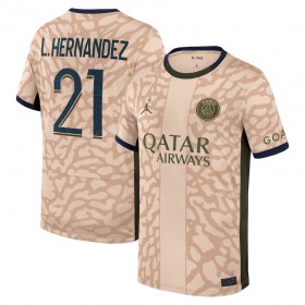 Camisola Paris Saint-Germain Lucas Hernandez 21 Jordan Equipamento Quarto 2023-24 Manga Curta